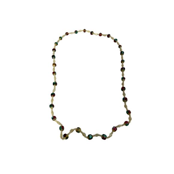 Beautiful Off White Infinity Approx. 32" L with Multicolor Accent Beads - Picture 3 of 4